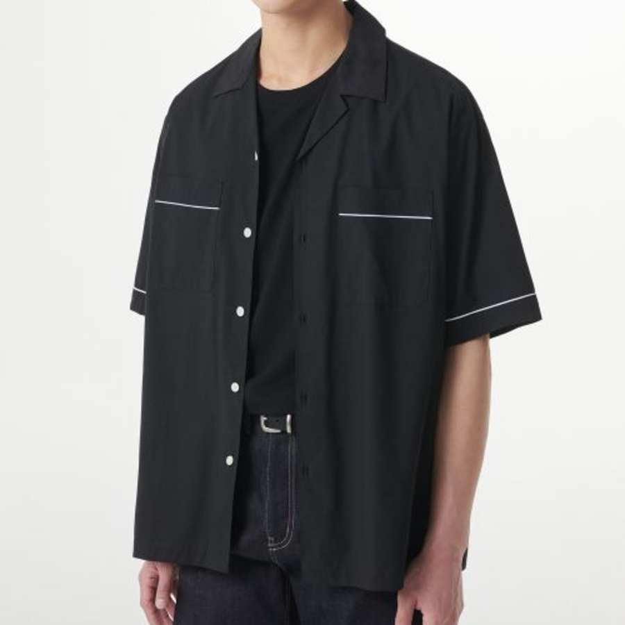 Musinsa Standard Relaxed Bowling Shirt – Black