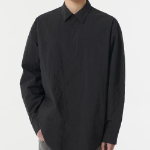 Musinsa Standard Relaxed Nylon Crinkle Shirt – Black
