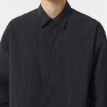 Musinsa Standard Relaxed Nylon Crinkle Shirt – Black
