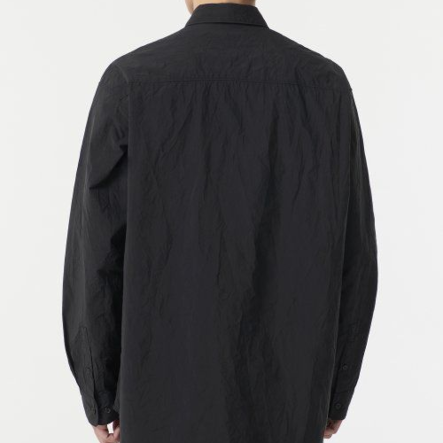 Musinsa Standard Relaxed Nylon Crinkle Shirt – Black