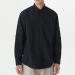 Musinsa Standard Relaxed Fit Oxford Shirt (No Pocket) – Black
