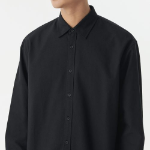 Musinsa Standard Relaxed Fit Oxford Shirt (No Pocket) – Black