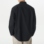 Musinsa Standard Relaxed Fit Oxford Shirt (No Pocket) – Black