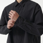 Musinsa Standard Relaxed Fit Oxford Shirt (No Pocket) – Black