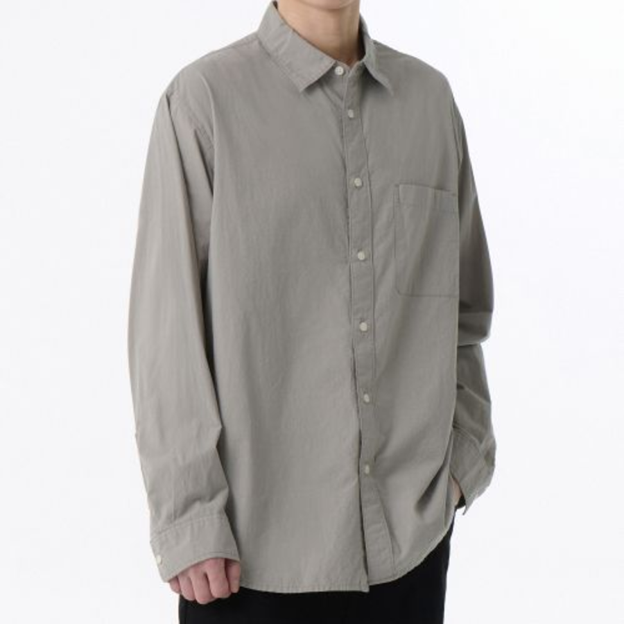 Musinsa Standard Relaxed Micro Seersucker Shirt – Grey