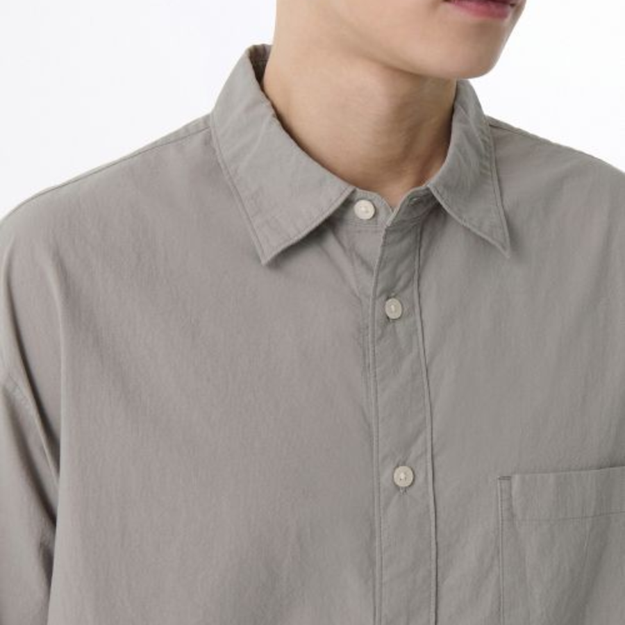 Musinsa Standard Relaxed Micro Seersucker Shirt – Grey