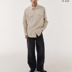 Musinsa Standard Relaxed Soft Poplin Officer Shirt – Light Beige