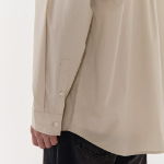 Musinsa Standard Relaxed Soft Poplin Officer Shirt – Light Beige