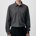 Musinsa Standard Relaxed Fit Silky Shirt – Gunmetal