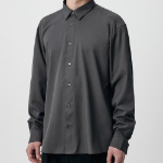 Musinsa Standard Relaxed Fit Silky Shirt – Gunmetal