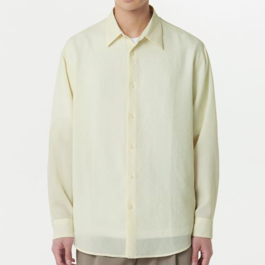 Musinsa Standard Relaxed Linen-Like Shirt – Lemon