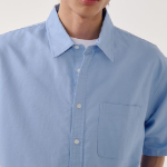 Musinsa Standard Relaxed Oxford Short-Sleeve Shirt – Blue