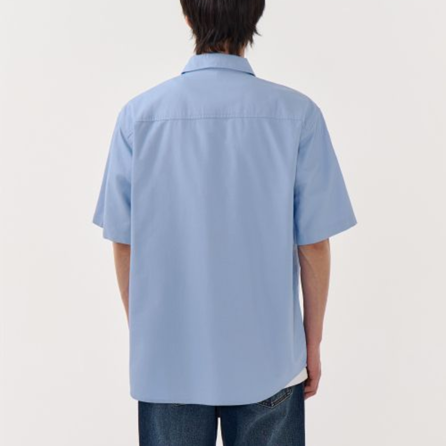 Musinsa Standard Relaxed Oxford Short-Sleeve Shirt – Blue