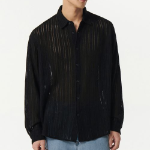 Musinsa Standard Relaxed Crochet Shirt – Black