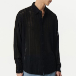 Musinsa Standard Relaxed Crochet Shirt – Black