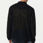 Musinsa Standard Relaxed Crochet Shirt – Black