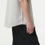 Musinsa Standard Relaxed Linen-Like Short-Sleeve Shirt – Light Grey