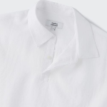 Musinsa Standard Relaxed Linen-Like Tunic Short-Sleeve Shirt – White