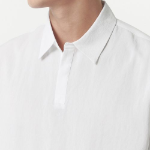 Musinsa Standard Relaxed Linen-Like Tunic Short-Sleeve Shirt – White