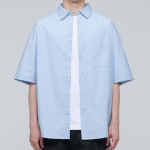 Musinsa Standard Oversized Poplin Short-Sleeve Shirt – Sky Blue