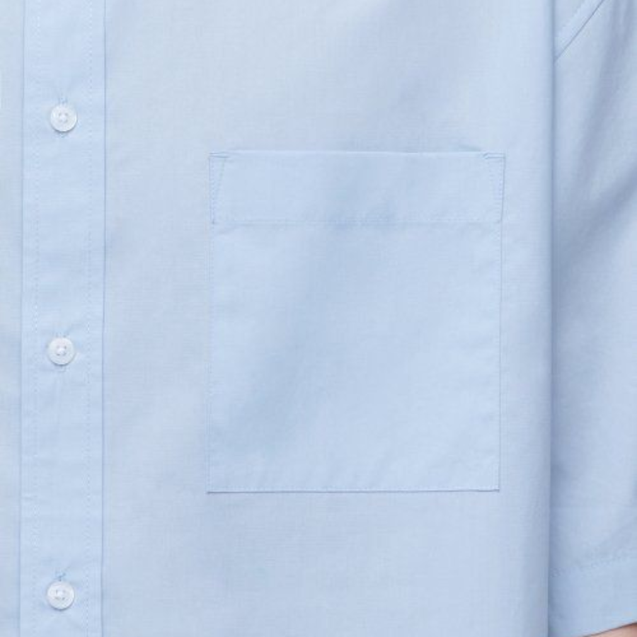 Musinsa Standard Oversized Poplin Short-Sleeve Shirt – Sky Blue