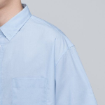 Musinsa Standard Oversized Poplin Short-Sleeve Shirt – Sky Blue