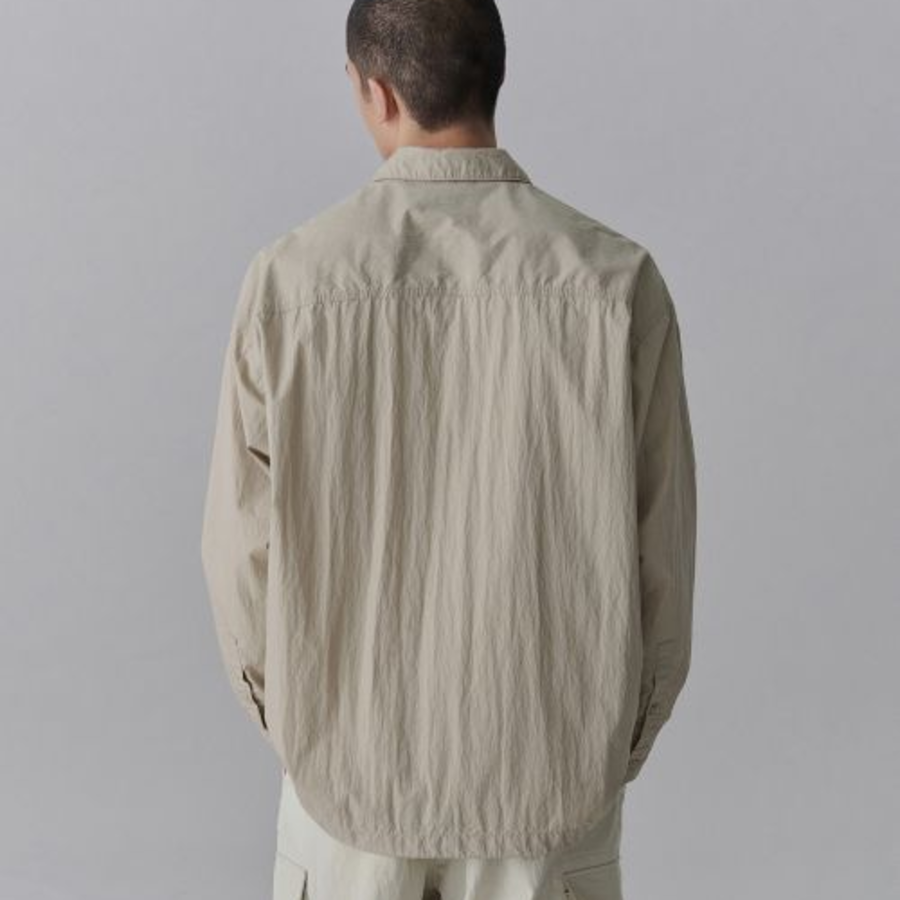 Musinsa Standard City Leisure CN Oversized Multi Pocket Shirt – Light Beige