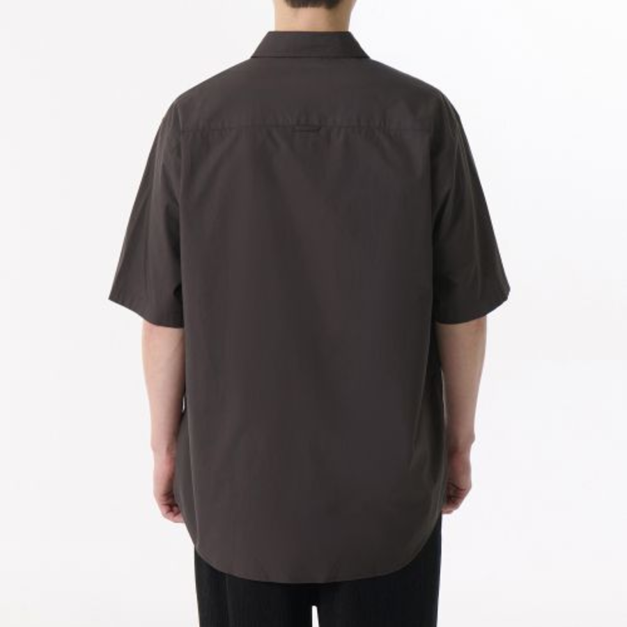 Musinsa Standard Relaxed Soft Poplin Short-Sleeve Shirt – Gunmetal