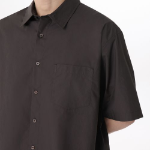 Musinsa Standard Relaxed Soft Poplin Short-Sleeve Shirt – Gunmetal