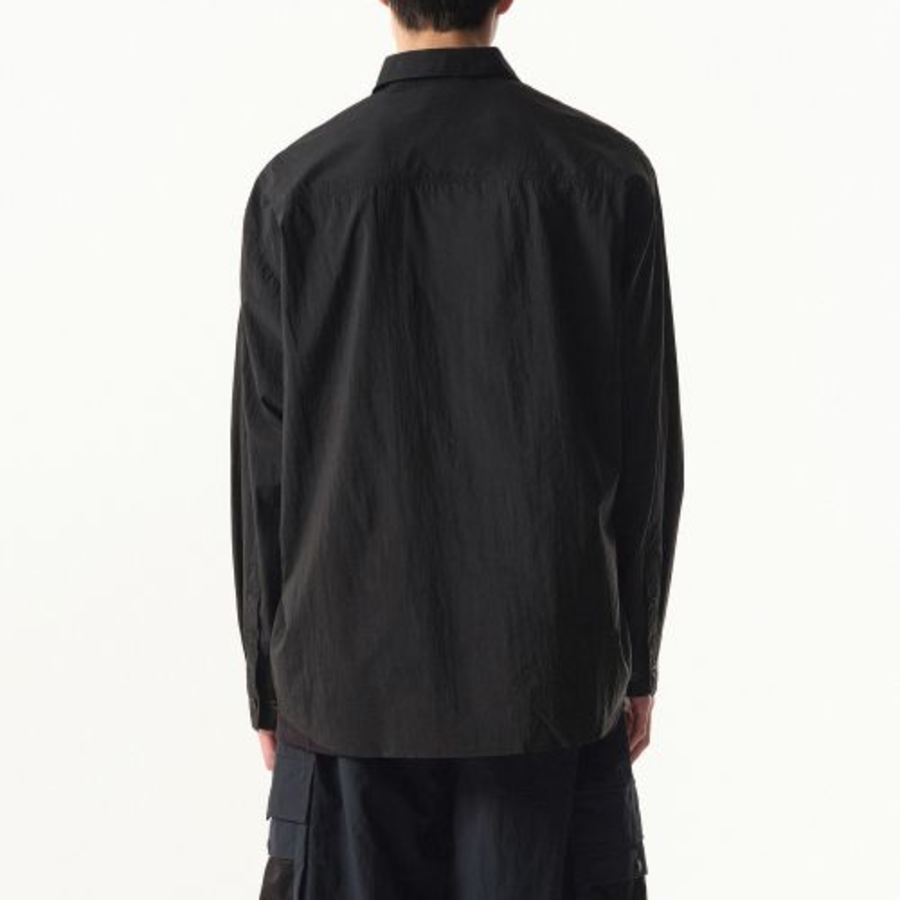 Musinsa Standard City Leisure Lightweight Nylon Oversized Shirt – Black