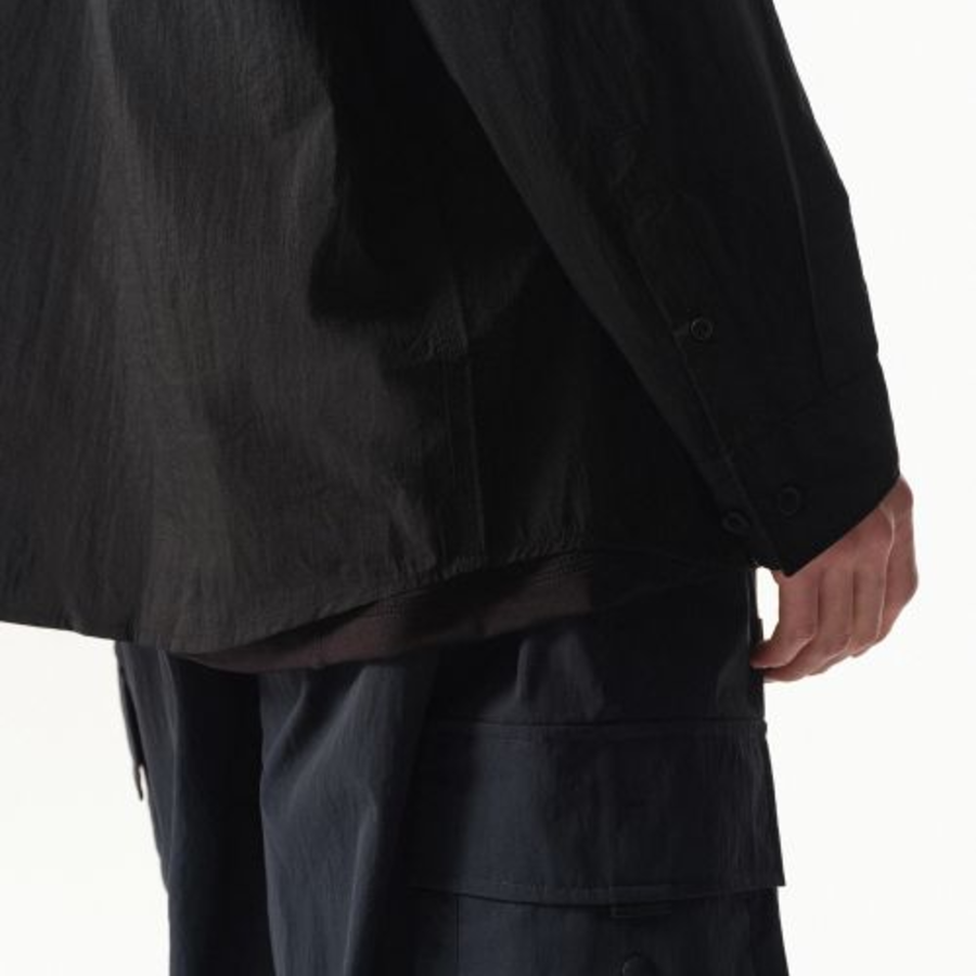 Musinsa Standard City Leisure Lightweight Nylon Oversized Shirt – Black