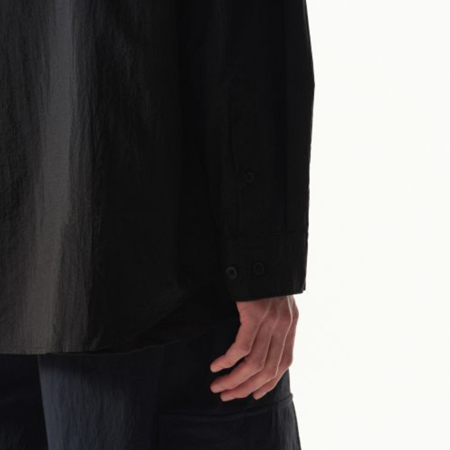 Musinsa Standard City Leisure Lightweight Nylon Oversized Shirt – Black