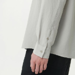 Musinsa Standard Relaxed Linen-Like Tunic Shirt – Light Grey