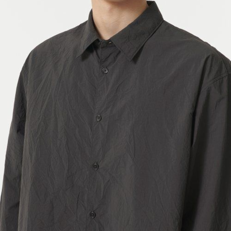 Musinsa Standard Relaxed Nylon Crease Shirt – Gunmetal