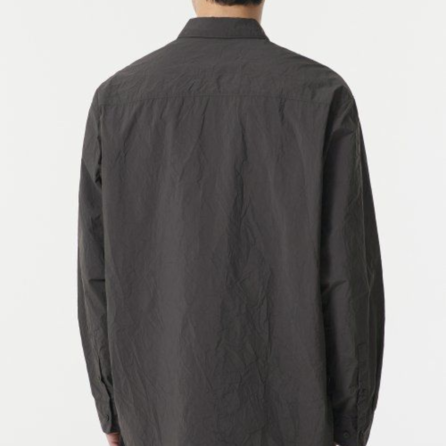 Musinsa Standard Relaxed Nylon Crease Shirt – Gunmetal
