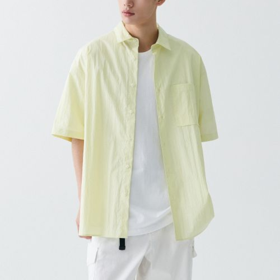 Musinsa Standard City Leisure CN Oversized Short Sleeve Shirt – Lemon