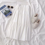 Многослойная длинная юбка с пышными ярусами и эластичным поясом