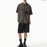 Musinsa Standard City Leisure CN Oversized Multi Pocket Short Sleeve Shirt – Dark Grey