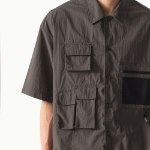 Musinsa Standard City Leisure CN Oversized Multi Pocket Short Sleeve Shirt – Dark Grey
