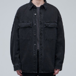 Musinsa Standard Oversized Double Pocket Denim Shirt – Black
