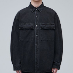 Musinsa Standard Oversized Double Pocket Denim Shirt – Black