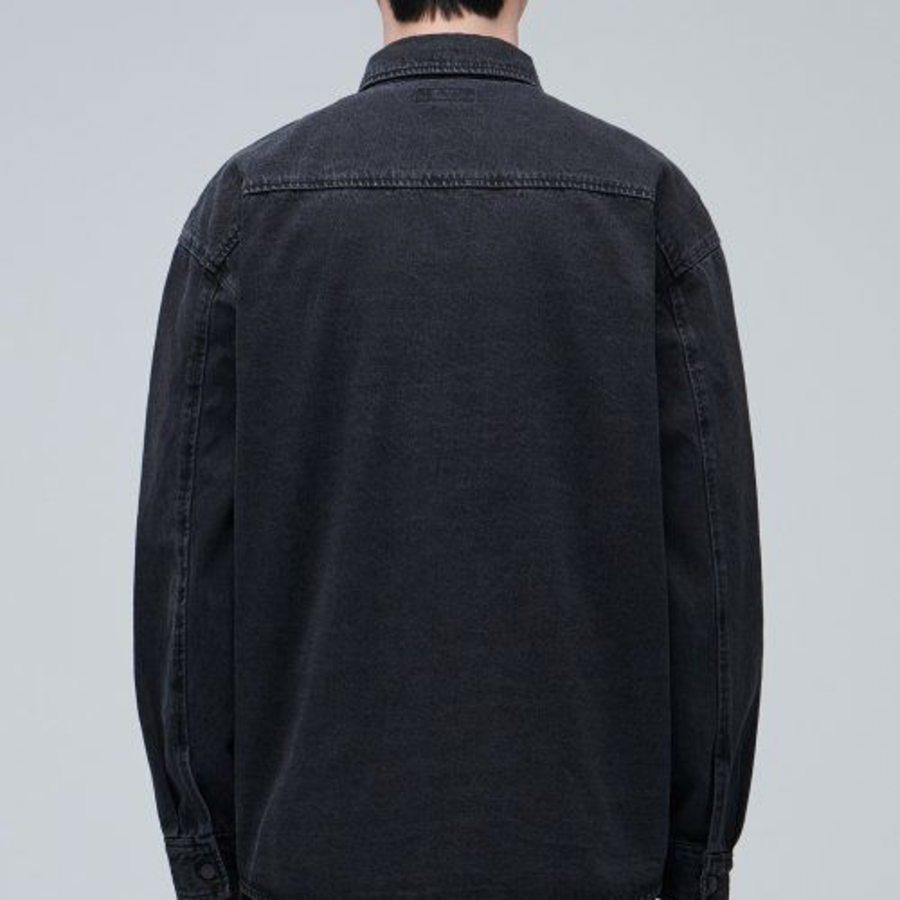 Musinsa Standard Oversized Double Pocket Denim Shirt – Black