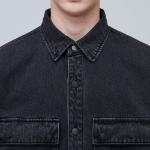 Musinsa Standard Oversized Double Pocket Denim Shirt – Black