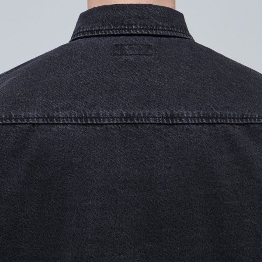 Musinsa Standard Oversized Double Pocket Denim Shirt – Black