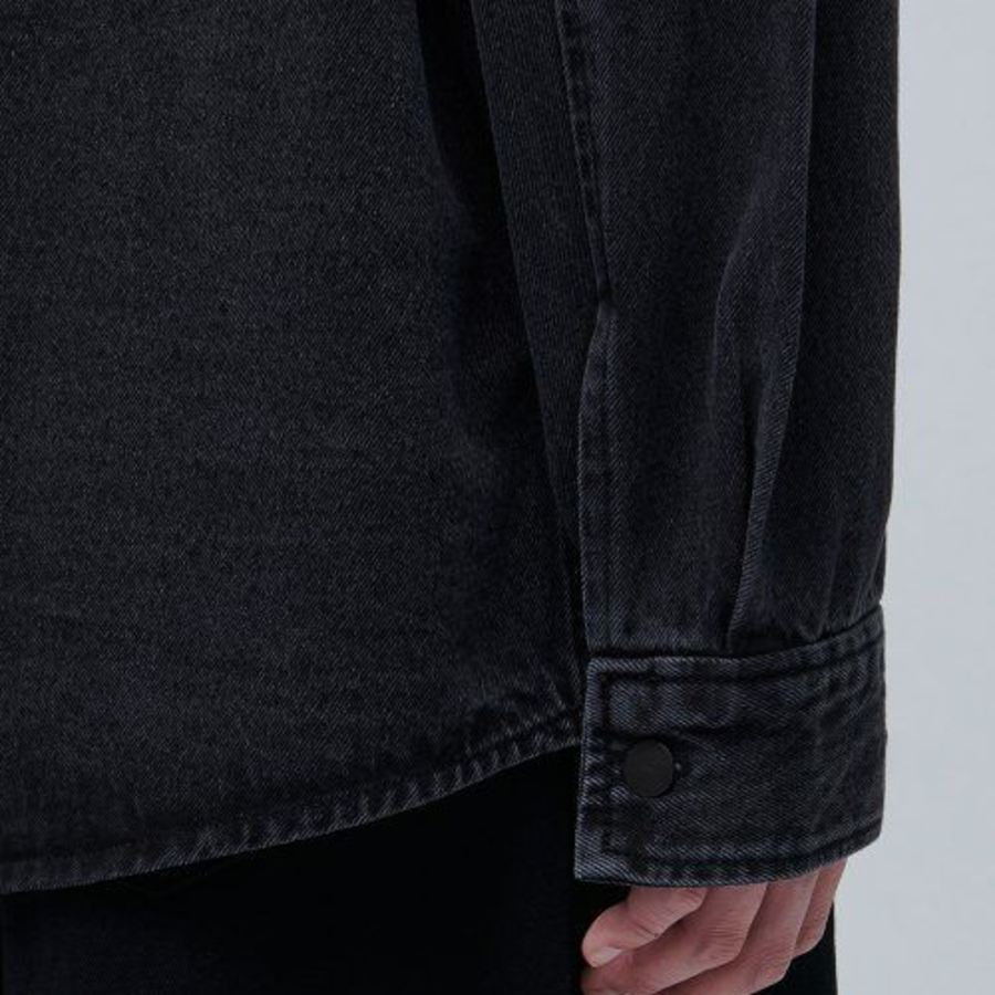 Musinsa Standard Oversized Double Pocket Denim Shirt – Black