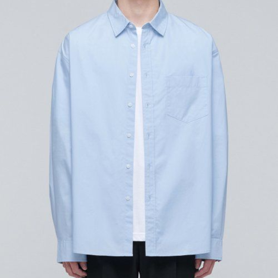 Musinsa Standard Oversized Poplin Shirt – Sky Blue