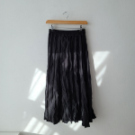 Длинная плиссированная юбка с эффектом жатки