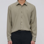 Musinsa Standard Relaxed Fit Silky Shirt – Beige