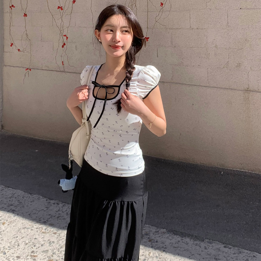 Длинная юбка с воланами и молнией в стиле капкан