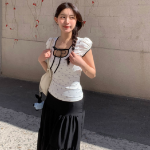 Длинная юбка с воланами и молнией в стиле капкан